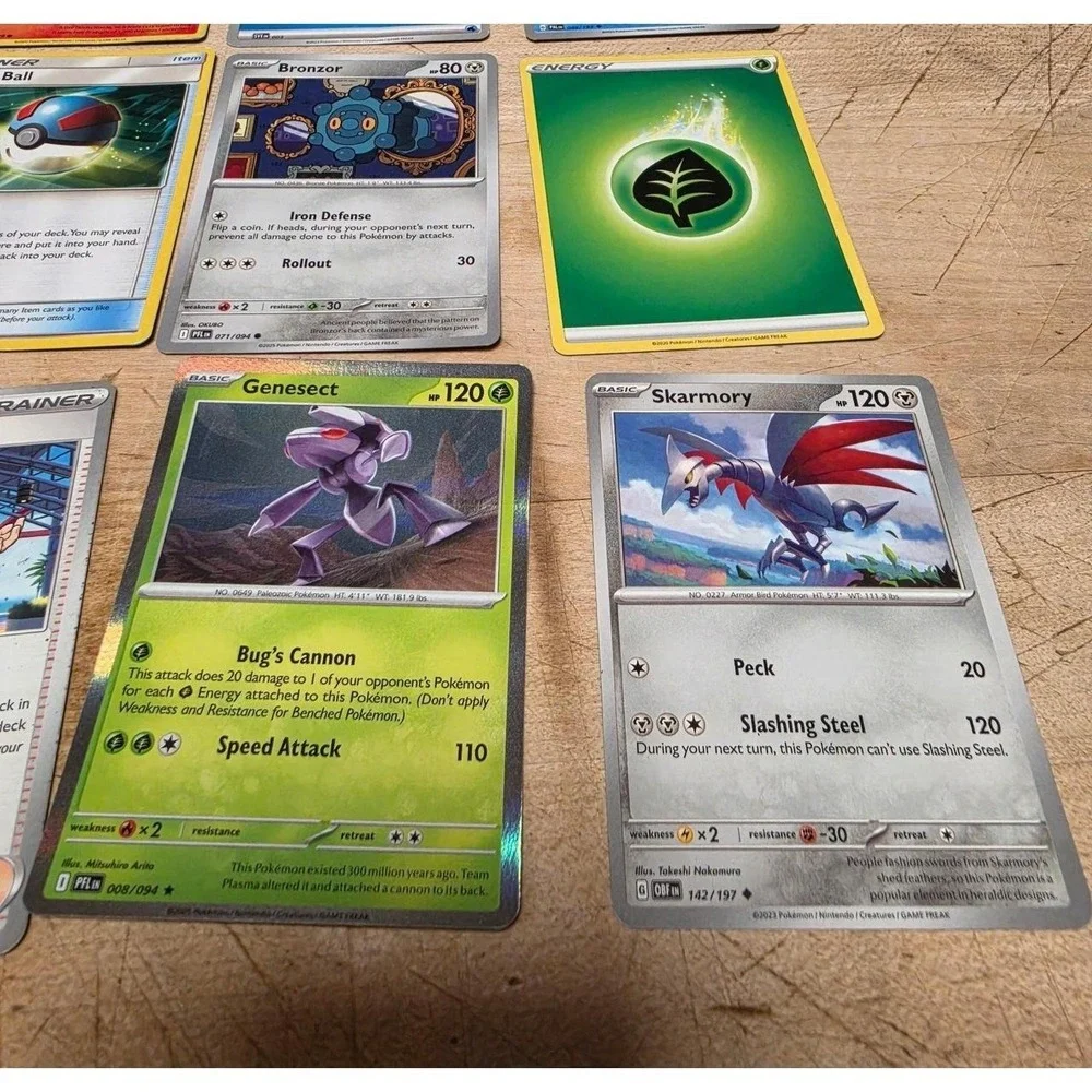Pokémon Trading Card Lot AV Kofu  Genesect  Skarmory  Bronzor  Great Ball